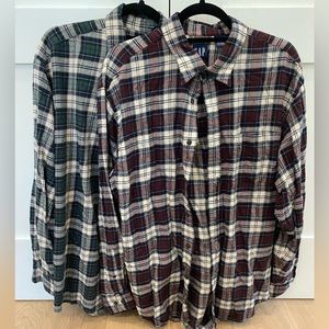 Long sleeve flannels (2) pack